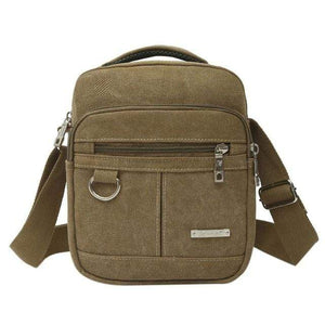 Fashion Men Bag Canvas Zipper Shoulder Bag High Quality Messenger Bags Black Khaki Brown Color Handbag Travel Bolso Hombre Bolsa Type A Khaki / France MaBesacePasCher.fr